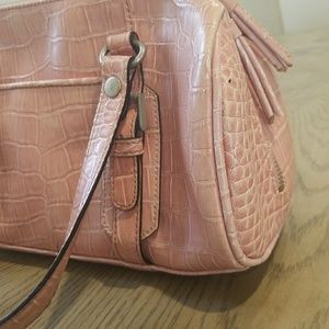 Liz Claiborne pink faux leather bag
